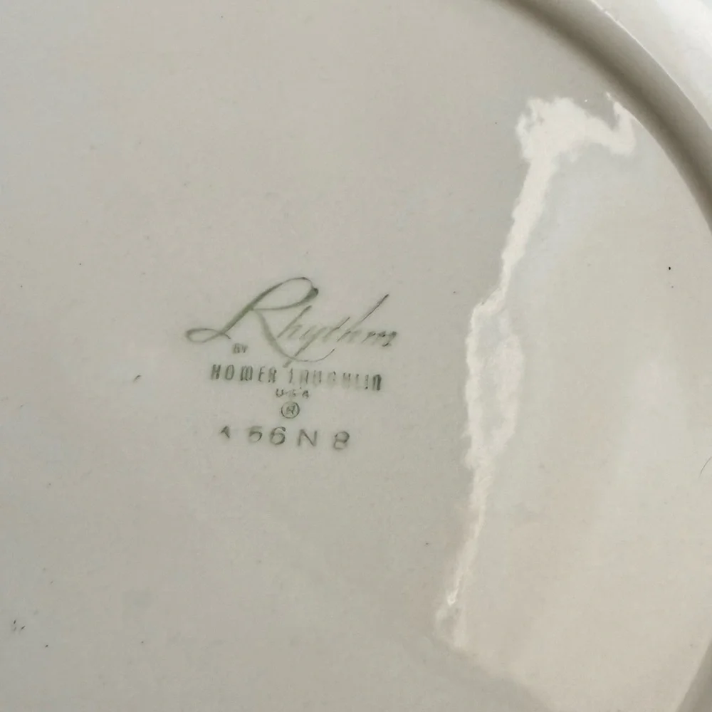 MCM Vintage Rhythm Homer Laughlin Lotus Hai Dinner Plates Set of 5